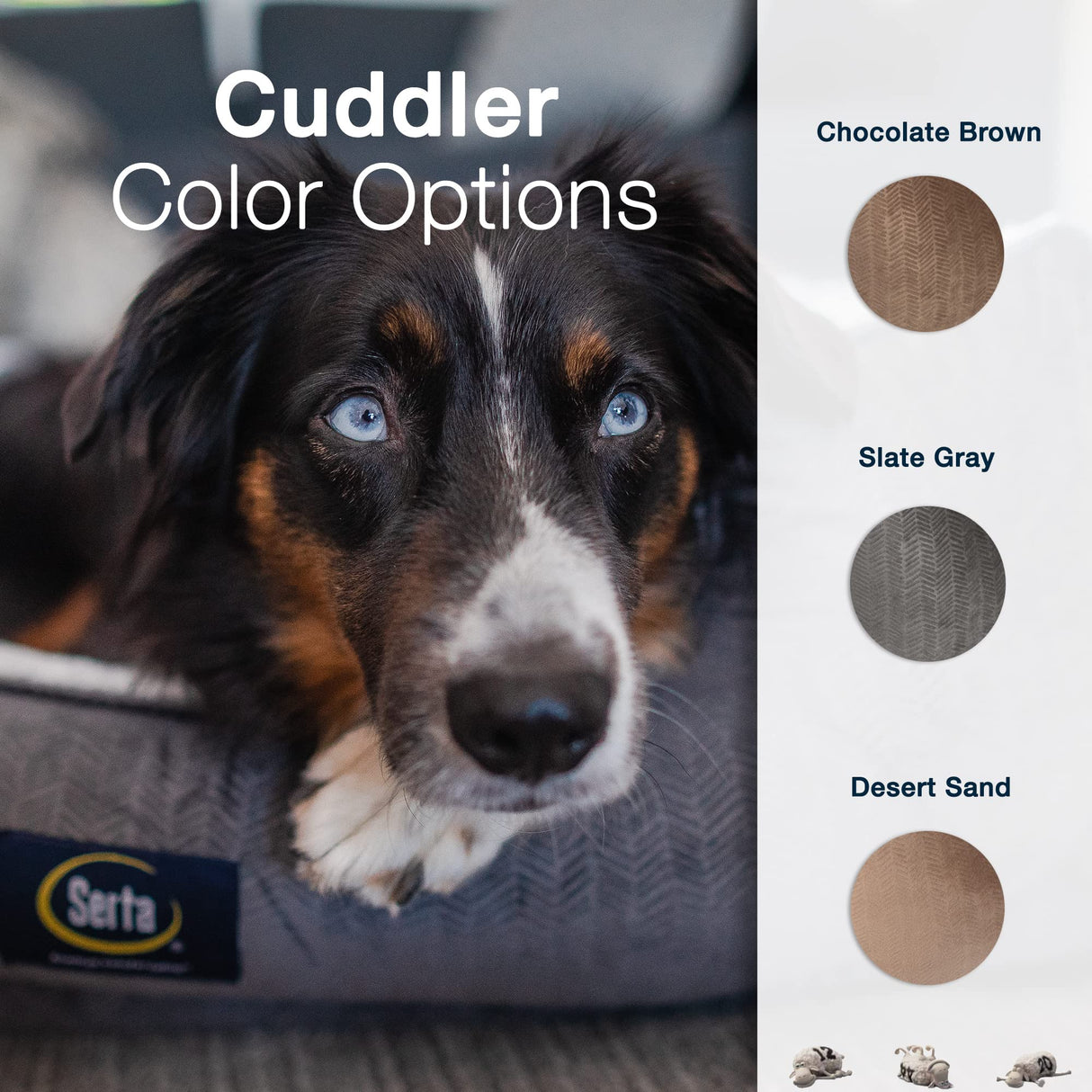 Serta Orthopedic Cuddler Dog Bed for Pets – Chocolate Brown (X-Large)