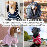 DJANGO Dog Hoodie – Warm, Lightweight, Soft & Stretchy Dog Sweater with Hood, Harness Hole & Elastic Waistband – Cozy Sweatshirt for Small Dogs up to 25 lbs, Dachshunds & Puppies – Crimson Red, Small