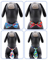 PET SHOW 60 Pack Hawaiian Small Dog Collar Bow Ties and Neck Ties Bulk Puppy Cats Adjustable Summer Floral Bowties for Medium Dogs Hawaii Bowknots Holiday Party Ties Pet Grooming Accessories