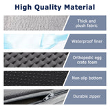 WESTERN HOME Large Dog Bed, Orthopedic Dog Beds with Waterproof Lining, XL Pet Couch with Removable Washable Cover and Nonskid Bottom, Grey