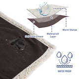 Catalonia Waterproof Blanket, Washable Leakproof Bed Cover for Couples, Reversible Protector Blanket for Bed Couch Sofa, 50X60 inches, Brown