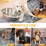 VitalCozy 4 Pcs Dog Crate Pads, Ultra Soft Warm Washable Anti-Slip Kennel Bed Mat for Pets, Reversible, Replaceable, Cozy Cage Liner for Small Medium Large Dogs and Cats(28 x 42 x 1.6 Inch,Gray)