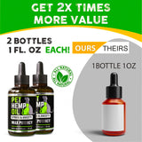 (2 Pack) Hemp Oil for Dogs and Cats - Helps Pets with Anxiety, Pain, Stress, Sleep, Arthritis, Seizures Relief - Cat Anxiety Relief - Omega 3-6-9 - Pet Hemp Oil Drops Treats - Hip and Joint Support