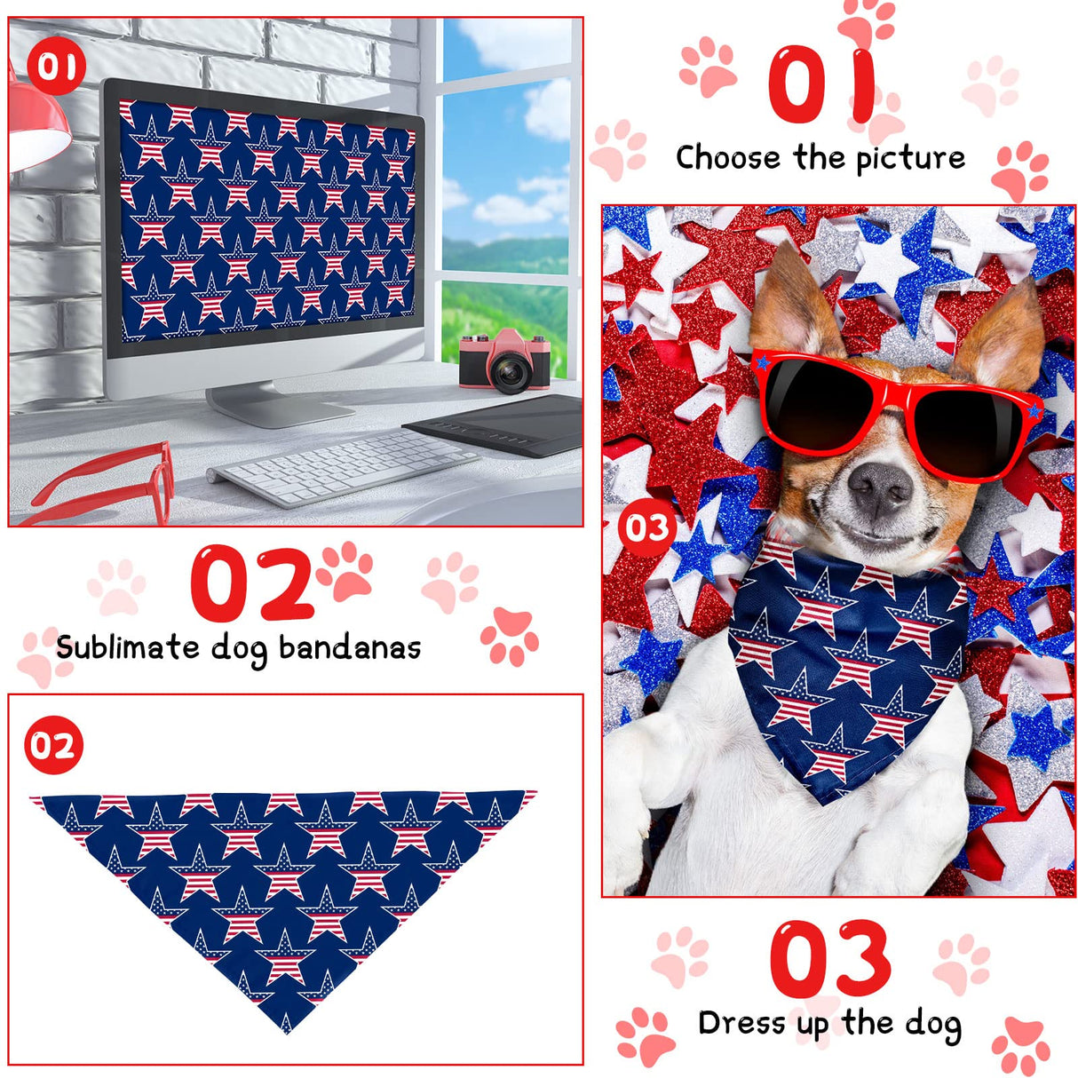 Kacctyen 100 Pieces Dog Bandanas Bulk Plain Blank Heat Transfer Triangle Dog Bibs Washable Adjustable DIY Bandanas Puppy Cat Pets(25.6 x 17.7 x 17.7 Inch)