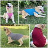 Dog Shirts Cotton Striped T-Shirts, Breathable Basic Vest for Puppy and Cat, Super Soft Stretchable Doggy Tee Tank Top Sleeveless, Fashion & Cute Color for Boys and Girls (XXXL, Black+Red)