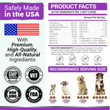 Dog Multivitamin Chewable with Glucosamine - 240 Treats - Dog Vitamins and Supplements - Senior & Puppy Multivitamin for Dogs - Hip & Joint Support - Immune Health, Skin, Heart, Digestion, Probiotics