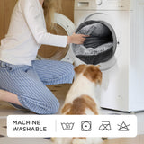 Bedsure Washable Dog Bed Small Medium Size Dog - Rectangle Fluffy Plush Pet Bed Puppy Bed, Comfy Corduroy Fleece and Nonskid Bottom,25x21x7inches,Suitable for Pet Up to 20lbs,Grey