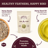 Hemp Well Organic Hemp Hearts –Reduces Feather Plucking, Promotes Relaxation, Immune Support, Organically Sourced, USA Grown, GMO Free – 1 Pound Bag
