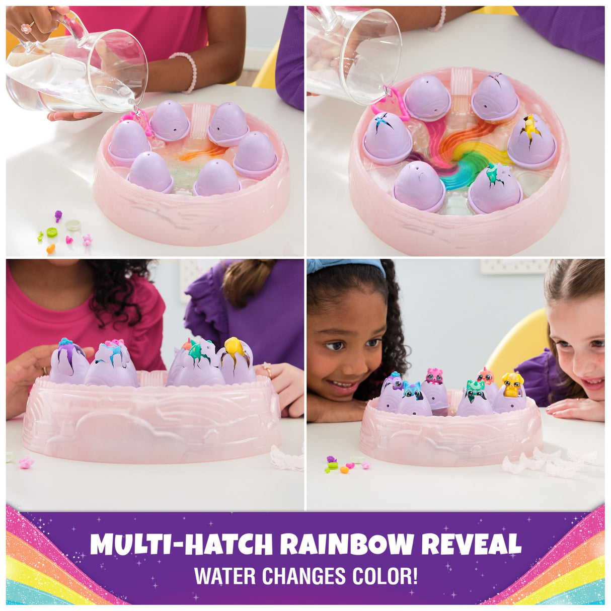 Hatchimals Alive, Rainbow Hatchery Toy with 6 Mini Figures in Color Reveal Eggs & 10+ Accessories, Kids Toys for Girls & Boys Ages 3+