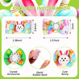 Waydress 40 Pieces Easter Dog Bows Rabbit Bunny Egg Hair Bowknot Pet Easter Bows with Rubber Bands Puppy Easter Rhinestone Bows Handmade Dog Easter Grooming Accessories for Easter Pet Supplies