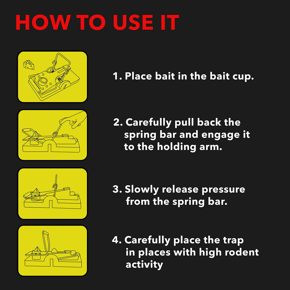 Trap A Pest Mouse Traps - Reusable Snap Traps for Mice, Rodents and Pests, Sanitary Safe Mousetraps That Work - Indoor and Outdoor Effective Mice Traps (6 Pack)