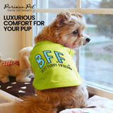 Parisian Pet Dog Shirt – 100% Cotton Shirts for Medium Dogs – Sleeveless Puppy Clothes – Lightweight Pet Apparel – Breathable Soft Dog Clothes and Tank Tops - Stretchy Funny T Shirts for Dogs