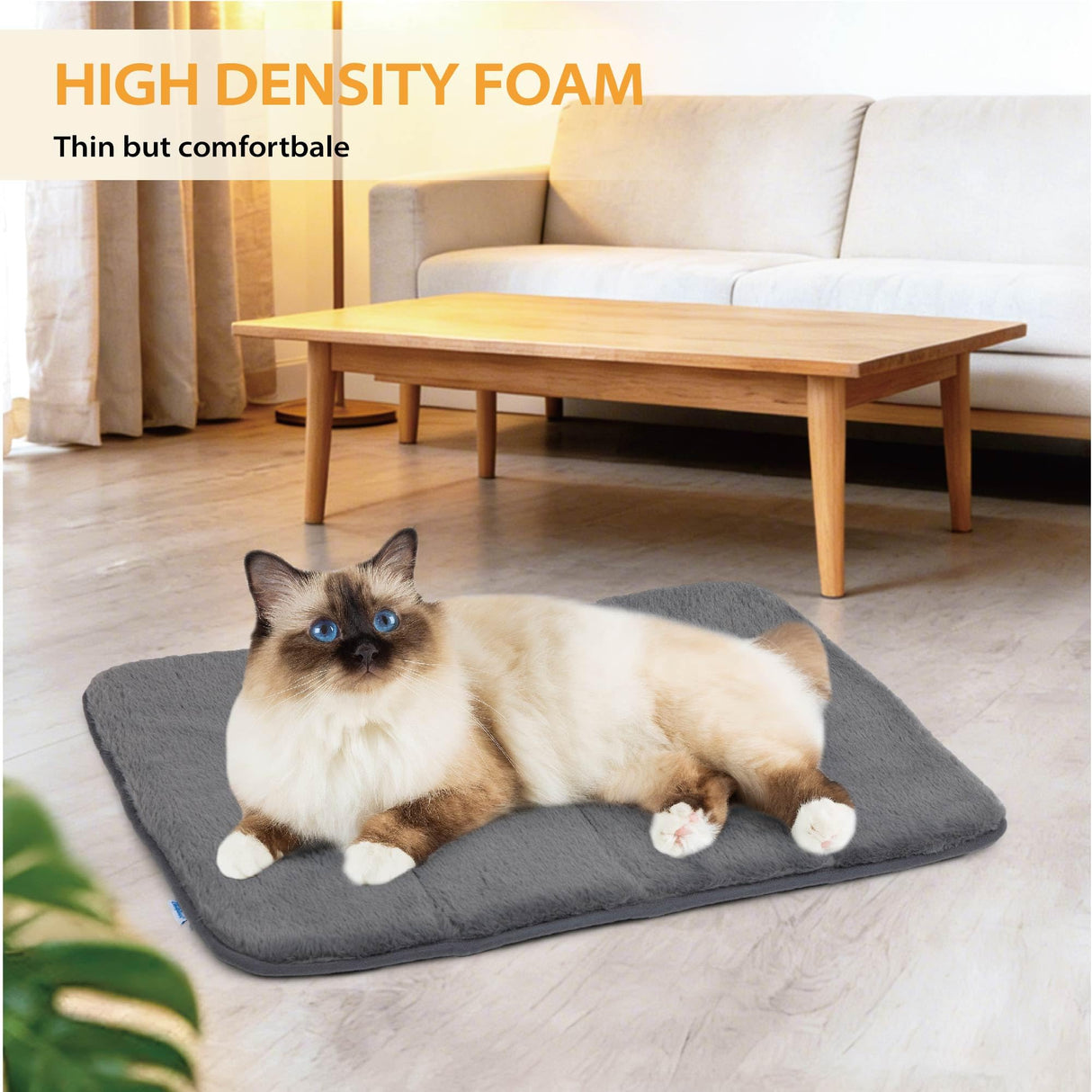 ZAKAPAWS Dog Crate Pad for Large Dog - 35x23 Memory Foam Dog Bed, Washable & Anti-Slip Dog Bed Mat, Ultra Soft Kennel Pad for Dogs Cozy Sleeping Mat, Grey