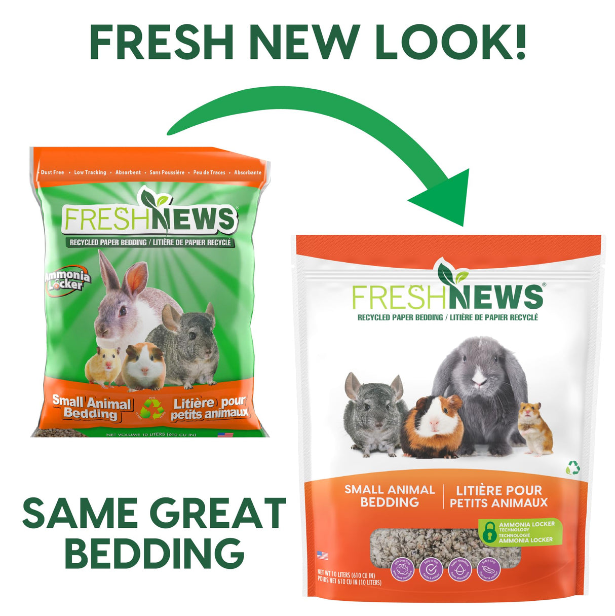 Fresh News Recycled Paper Bedding, Small Animal Bedding, 40 Liters, Packaging May Vary