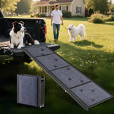 COSIEST Dog Ramp for Car, 70.9" L x 19.7" W Extra Wide Folding Dog Ramp for Large Dogs Up to 250LBS, Portable Pet Steps with Non-Slip Surface for SUV, Bed