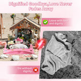 Pet Casket Body Bag,Dog or cat Burial Box with Dignity,pet caskets or Burial Boxes Alternative,eco-Conscious Body Bag with Handle & Custom Memorial Surface (Pink)