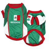 Parisian Dog Mexico Jersey - Breathable Mesh Puppy Football Jersey - Lightweight Stretch Sporty Dog Mexican Outfit - Summer Shirts for Large Dogs - Soccer Jersey for Dogs - Sportswear Pet Clothes