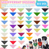 Sweetude 100 Pcs Polka Dot Dog Bandanas Bulk Dog Triangle Scarf Pet Bibs Adjustable Cat Outfit Washable Cat Accessories Grooming Supplies Costume for Small to Medium Girl Boy Pet