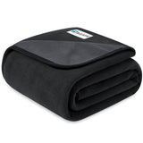 PetAmi Waterproof Dog Blanket for Extra Large Pets Dogs Cats, Large Pet Couch Cover Protector for Furniture, Reversible Washable Soft Fleece Cat Blanket for Bed Couch Sofa, 60x80 (Black/Gray)