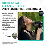 Dog Teeth Cleaning Powder–Natural Dog Dental Powder for Teeth Cleaning, Breath Freshener & Plaque Remover–Tartar Control, Oral Care &Bad Breath Treatment-French Bulldog Optimized Great for all breeds