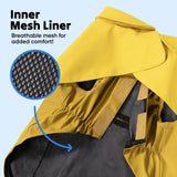 LOWRIDER Dog Raincoat- Adjustable Waterproof, Windproof, and Lightweight All Weather Rain Jacket and Poncho with Reflective Stripes, Yellow (X-Small)