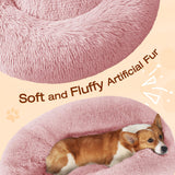 JOLLYVOGUE Dog Bed, Calming Anti-Anxiety Large Dog Bed, Fluffy Donut Cushion for Medium and Large Pets (27"/30"/36")