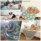 BEAUTYZOO Waterproof Dog Blankets for Medium Large Dogs Washable- Reversable Dog Blanket for Furniture, Sofa, Couch, Crate, Car- Soft Sherpa Dog Throw Plush Pet Bed Blanket Cat Puppy, 40"x60" Grey