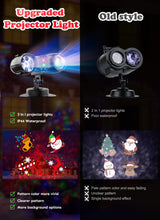 Minetom 3 in 1 Halloween Christmas Projector Lights Outdoor 21 HD Effects (3D Ocean Wave + Patterns+Red Green) Waterproof with Timer Halloween Landscape Lights for Indoor Holiday