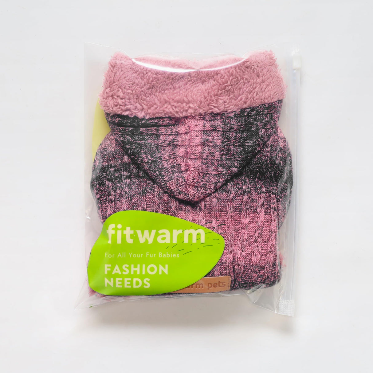 Fitwarm Fuzzy Dog Sweater, Knitted Winter Dog Clothes for Small Dogs Girl, Pet Cat Hooded Outfit, Heather Pink, Black, XXL