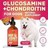 Glucosamine for Dogs | Hip and Joint Supplement | Glucosamine Chondroitin for Dogs | 2 Oz