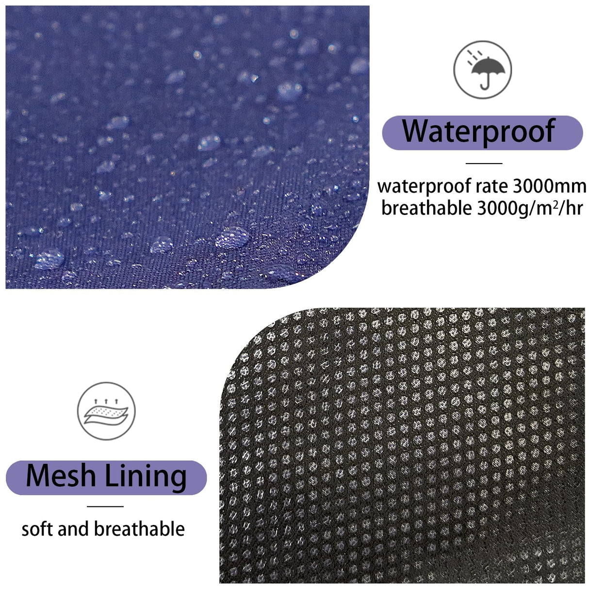 MAMORE Waterproof Dog Raincoat, Portable Adjustable Dog Rain Jacket, Reflective Lightweight Pet Rain Coat for Small Medium Large Dogs for Outdoor Walking Hiking (Green&Navy, Medium)