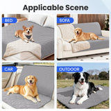 CYCMACO Waterproof Couch Covers for Pets, Waterproof Dog Bed Cover, Anti-Slip Soft Dog Blankets, Couch Cover for Dogs Washable, Pet Blanket for Puppy Large Dogs Cat (82x120 Inch, Light Grey)