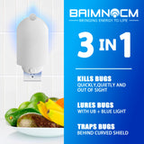 Flying Insect Trap for Indoor Use (2 Staters & 6 Refill Cartridges), UV Light Bug Catcher for Fruit Flies, Gnats & Small Flying Pests, Silent, No-Zap, Mess-Free