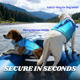 VIVAGLORY High Buoyancy Dog Life Vest, Swimming Vest with Handle, Dog Life Jacket for Swimming & Boating, Buoyancy for Puppy Doggy, S, Turquoise