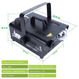 ATDAWN Fog Machine with 8 LED Lights and Disco Ball, Wireless Remote Control Smoke Machine with Bluetooth Speaker, Perfect for Wedding, Halloween, Party and Stage Effect