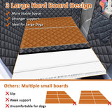 JSTHT Back Seat Extender for Dogs, Hard Bottom Dog Car Seat Cover for Back Seat Support 420lbs Waterproof Back Seat Pet Cover for Dogs Scratchproof Large Dog Hammock Bed for Cars SUV and Truck