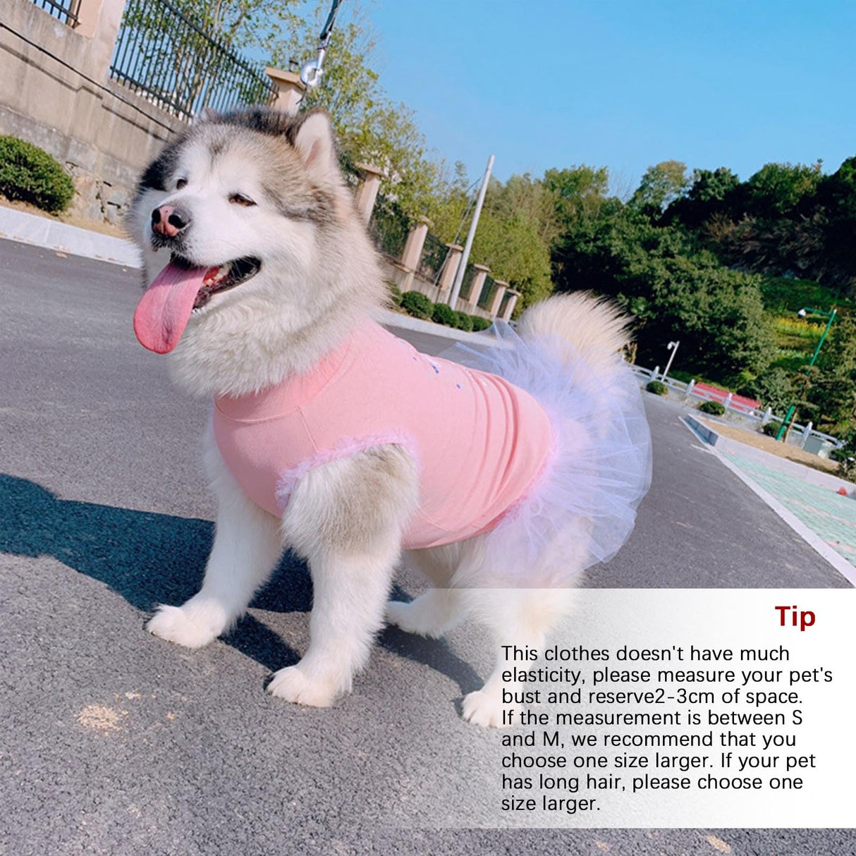 UOSIA Pink Large Big Dog Dresses Girl,Fashion Sweet Cute Sleeveless Lace Princess Wedding Birthday Tutu Skirt for Female Dogs 2XL