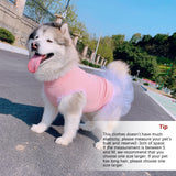 UOSIA Pink Large Big Dog Dresses Girl,Fashion Sweet Cute Sleeveless Lace Princess Wedding Birthday Tutu Skirt for Female Dogs 2XL