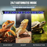 EnchOrch 18-Inch LED UVA UVB Light for Reptiles with Controller, Full Spectrum UVA & UVB Reptile Light with Auto 24-Hour Cycle Timer & 10 Dimmable for Bearded Dragons, Turtles, Frogs, Snakes, Plants