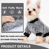 Dog Sweaters for Small Dogs Girl Male Dog, Sweater, Soft Fleece Pet Winter Clothes Boy Girl, Fuzzy Sweatshirts Flannel Jacket Puppy Coat(S, Black)