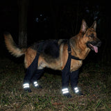 Dog Suspender Boots for Small Dogs – Waterproof & Non-Slip Dog Paw Protectors with Adjustable Straps & Reflective Strips, All-in-One Connected Dog Boots for Outdoor Walks, Snow, Rain, Hiking (XS)