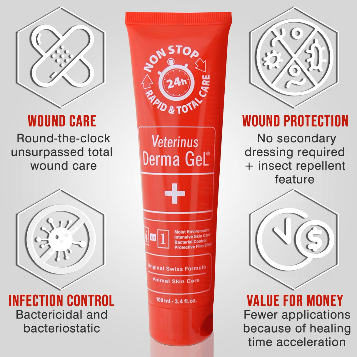 Veterinus Derma GeL Tube 100ml - 3.4fl.oz.