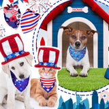 Sadnyy 40 Pcs Veteran Day Dog Bandana Bulk Memorial Patriotic American Flag Star Stripe Adjustable Bandana for Dogs 4th of July Puppy Kerchief National Independence Red White Blue USA Pet Scarf(XL)