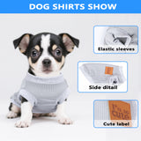 2 Pack Dog Shirt Vest Dog Clothes for Small Dogs Summer Waffle Puppy T-Shirts Soft Sleeveless Pet Clothes Lightweight Medium Large Doggy Outfit Cat Clothing (Blue+Grey, XX-Large)