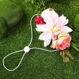 POPETPOP Dog Flower Crown, Dog Tiara Adjustable Pet Flower Headband for Pet Wedding Outfit Vacation Costume Decor