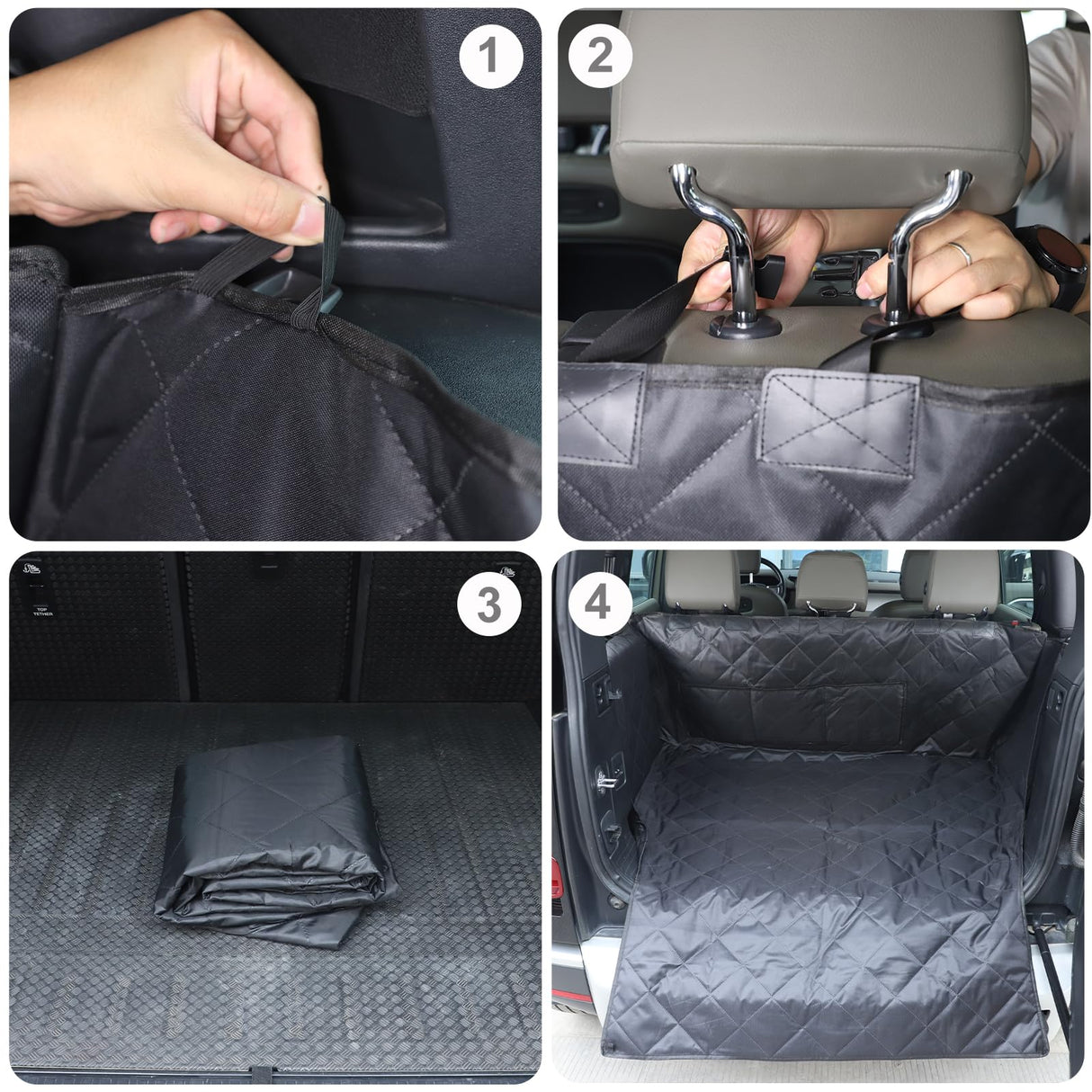 HAPPYHORSE Pet Dog Trunk Cargo Liner Compatible with Land Rover Defender 110 2020-2024 Cargo Cover Waterproof and Non-Slip Dog seat Cover Cargo Liner Area Protector Cover (Style A)