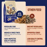 Hatortempt Black Soldier Fly Larvae - Calcium-Rich Chicken Feed Supplement - Treats for Laying Hens - Grubs for Chickens Training Rewards (10lb)