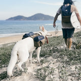 HOWLIDAYS CO. Dog Hiking Backpack Harness for Medium & Large Dogs – Durable Saddle Bag with Handle, Large Storage Compartments & Adjustable Fit for Outdoor Adventures, Camping & Day Trips (L)