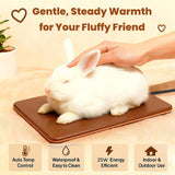 PetTemp Small Animal Heating Pad, Small Animal Bed, Outdoor/Indoor Winter Thermal Heating Pad for Rabbits, Guinea Pigs & Chickens, Waterproof & Chew-Resistant, Energy-Efficient (S:11.8" x 8.2“)