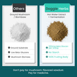 Doggie Herbs Organic Super Turkey Tail Mushroom Powder for Dogs- High Potency 550mg Beta Glucans Per Scoop- 100% Fruiting Body Extract (No Mycelium/Grain)- Immune Defense- Human Grade K9 Supplement